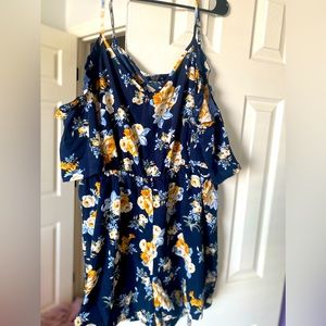 Flower plus size romper